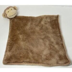 Carters Plush Monkey Lovey Security Blanket Baby Soft Brown